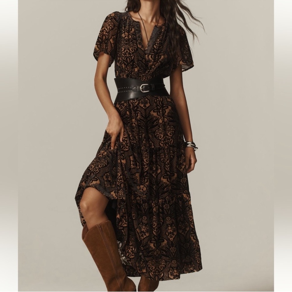 Anthropologie The Somerset Maxi Dress : velvet edition